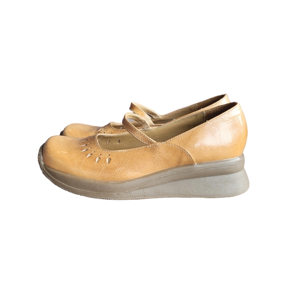 STEVE MADDEN Y2K‎ Brown Jazmine Mary Jane Leather Platform Shoe Size 8.5B